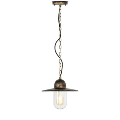 QAZQA Gartenbeleuchtung|Pendelleuchten Außen*Ländliche Außenhängelampe Antikgold IP44 - Kansas