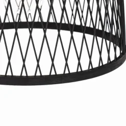 QAZQA Gartenbeleuchtung|Pendelleuchten Außen*Ländliche Außenhängelampe aus schwarzem Rattan 40 cm - Calamus