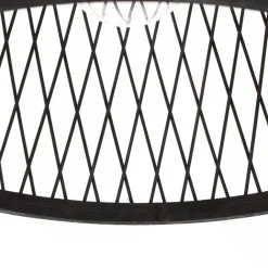 QAZQA Gartenbeleuchtung|Pendelleuchten Außen*Ländliche Außenhängelampe aus schwarzem Rattan 40 cm - Calamus