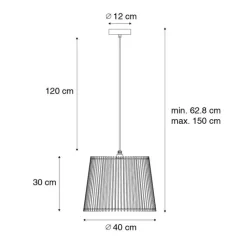 QAZQA Gartenbeleuchtung|Pendelleuchten Außen*Ländliche Außenhängelampe aus Holz IP44 - Jayla