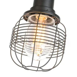 QAZQA Gartenbeleuchtung|Laternen Außen*Ländliche Außenlampe schwarz 3-Flammig IP44 - Guardado