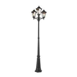 QAZQA Gartenbeleuchtung|Laternen Außen*Ländliche Außenlaterne schwarz IP44 - New Orleans 3