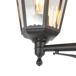 QAZQA Gartenbeleuchtung|Laternen Außen*Ländliche Außenlaterne schwarz IP44 - New Orleans 3