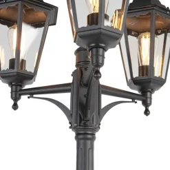 QAZQA Gartenbeleuchtung|Laternen Außen*Ländliche Außenlaterne schwarz IP44 - New Orleans 3