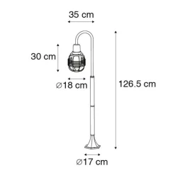 QAZQA Gartenbeleuchtung|Laternen Außen*Ländliche Außenleuchte schwarz IP44 - Guardado