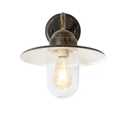 QAZQA Gartenbeleuchtung|Außenwandleuchten*Ländliche Außenwandleuchte Antikgold IP44 - Kansas