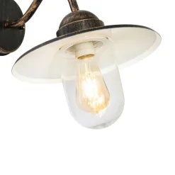 QAZQA Gartenbeleuchtung|Außenwandleuchten*Ländliche Außenwandleuchte Antikgold IP44 - Kansas