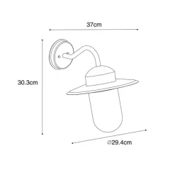 QAZQA Gartenbeleuchtung|Außenwandleuchten*Ländliche Außenwandleuchte Antikgold IP44 - Kansas