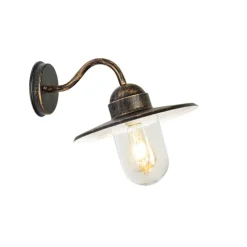 QAZQA Gartenbeleuchtung|Außenwandleuchten*Ländliche Außenwandleuchte Antikgold IP44 - Kansas