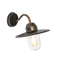 QAZQA Gartenbeleuchtung|Außenwandleuchten*Ländliche Außenwandleuchte Antikgold IP44 - Kansas