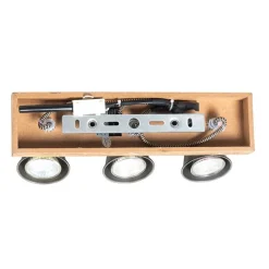 QAZQA Schlafzimmerlampen|Küchenlampen*Ländliche Deckenlampe schwarz mit Holz 3-flammig - Jelle