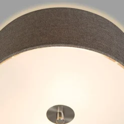 QAZQA Deckenleuchten|Wohnzimmerlampen*Ländliche Deckenleuchte taupe 30 cm - Drum Jute