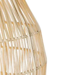 QAZQA Pendelleuchten|Wohnzimmerlampen*Ländliche Hängelampe Bambus 41 cm - Bischof