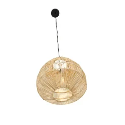 QAZQA Pendelleuchten|Wohnzimmerlampen*Ländliche Hängelampe Bambus 41 cm - Bischof