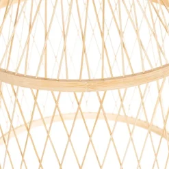 QAZQA Gartenbeleuchtung|Pendelleuchten Außen*Ländliche Hängelampe für den Außenbereich, Rattan, 40 x 55 cm – Calamus