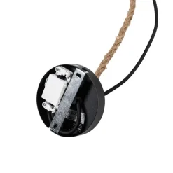 QAZQA Gartenbeleuchtung|Pendelleuchten Außen*Ländliche Hängelampe für den Außenbereich, Rattan, 25 cm – Calamus