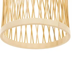 QAZQA Gartenbeleuchtung|Pendelleuchten Außen*Ländliche Hängelampe für den Außenbereich, Rattan, 25 cm – Calamus