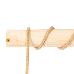 QAZQA Pendelleuchten|Wohnzimmerlampen*Ländliche Hängelampe Gold mit Holz 3 Lichter - Yura