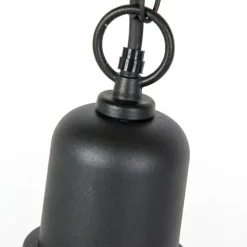 QAZQA Gartenbeleuchtung|Pendelleuchten Außen*Ländliche Hängelampe im Freien schwarz - Moreno