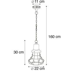 QAZQA Gartenbeleuchtung|Pendelleuchten Außen*Ländliche Hängelampe im Freien schwarz - Moreno
