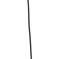 QAZQA Pendelleuchten|Wohnzimmerlampen*Ländliche Hängelampe schwarz mit Seil 45 cm - Leia