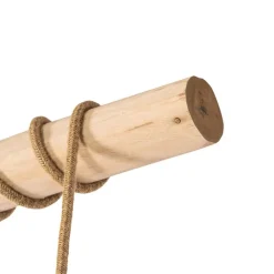 QAZQA Pendelleuchten|Wohnzimmerlampen*Ländliche Hängelampe schwarz mit Holz 3 Lichter - Yura