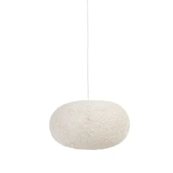 QAZQA Pendelleuchten|Wohnzimmerlampen*Ländliche Hängelampe weiß 50 cm - Corda Flat