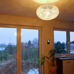 QAZQA Pendelleuchten|Wohnzimmerlampen*Ländliche Hängelampe weiß 50 cm - Corda Flat