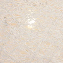 QAZQA Pendelleuchten|Wohnzimmerlampen*Ländliche Hängelampe weiß 50 cm - Corda Flat