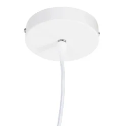 QAZQA Pendelleuchten|Wohnzimmerlampen*Ländliche Hängelampe weiß 50 cm - Corda Flat