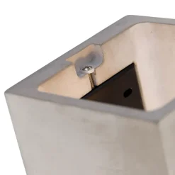 QAZQA Schlafzimmerlampen|Küchenlampen*Ländliche quadratische Wandleuchte aus Beton - Alban