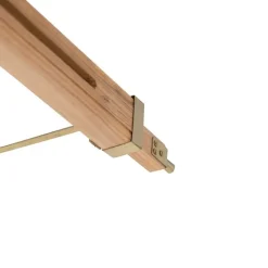 QAZQA Schlafzimmerlampen|Küchenlampen*Ländliche Stehlampe aus Dreibeinholz mit antikem Messing – Cortin