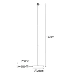 QAZQA Leuchten Ohne Schirm|Stehlampen*Ländliche Stehlampe aus Holz ohne Schirm - Mels