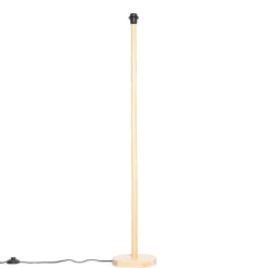 QAZQA Leuchten Ohne Schirm|Stehlampen*Ländliche Stehlampe aus Holz ohne Schirm - Mels