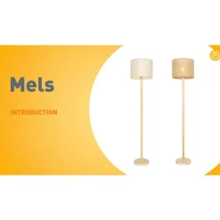 QAZQA Küchenlampen|Stehlampen*Ländliche Stehlampe Holz mit Leinenschirm beige 32 cm - Mels