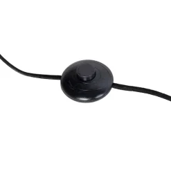 QAZQA Stehlampen|Esszimmerlampen*Ländliche Stehleuchte schwarz mit Rattan - Manila