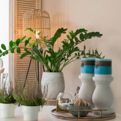 QAZQA Stehlampen|Esszimmerlampen*Ländliche Stehleuchte schwarz mit Rattan - Manila