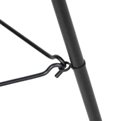 QAZQA Stehlampen|Esszimmerlampen*Ländliche Stehleuchte schwarz mit Rattan - Manila