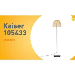 QAZQA Gartenbeleuchtung|Led-Außenleuchten*Ländliche Stehleuchte schwarz mit Bambus inkl. LED - Kaiser