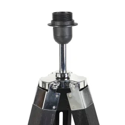 QAZQA Leuchten Ohne Schirm|Stehlampen*Ländliche Stehleuchte schwarz ohne Schirm - Tripod