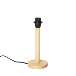 QAZQA Leuchten Ohne Schirm|Tischlampen*Ländliche Tischlampe Holz ohne Schirm - Mels