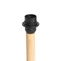 QAZQA Leuchten Ohne Schirm|Tischlampen*Ländliche Tischlampe Holz ohne Schirm - Mels