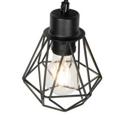 QAZQA Wandleuchten|Wohnzimmerlampen*Ländliche Wandlampe schwarz mit Holz - Chon