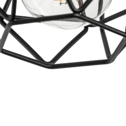 QAZQA Wandleuchten|Wohnzimmerlampen*Ländliche Wandlampe schwarz mit Holz - Chon