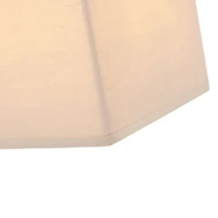 QAZQA Schlafzimmerlampen|Esszimmerlampen*Ländliche Wandleuchte Beige mit Stoffschirm - Vete