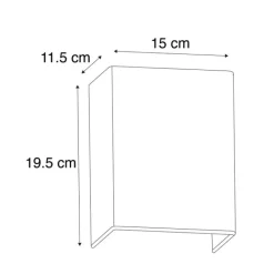 QAZQA Schlafzimmerlampen|Esszimmerlampen*Ländliche Wandleuchte Beige mit Stoffschirm - Vete