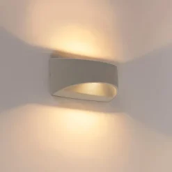 QAZQA Wandleuchten|Wohnzimmerlampen*Ländliche Wandleuchte Betonhalbkugel - Adelaide