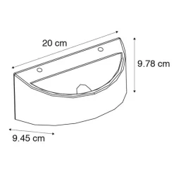 QAZQA Wandleuchten|Wohnzimmerlampen*Ländliche Wandleuchte Betonhalbkugel - Adelaide