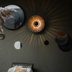 QAZQA Schlafzimmerlampen|Küchenlampen*Ländliche Wandleuchte schwarz 40 cm - Leia