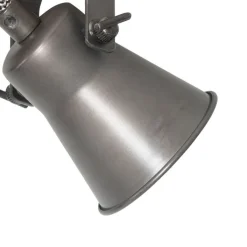 QAZQA Deckenstrahler|Aufbaustrahler*Ländlicher Strahler schwarz mit Holz 2-flammig verstellbar - Jelle